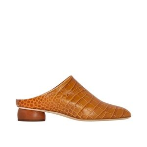 Rejina Pyo Gaby Mules // Leather Croc Tan